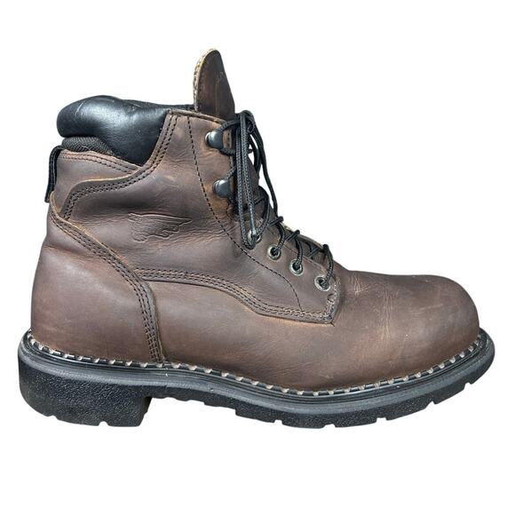 Red Wing 2206 Supersole 6” Brown Waterproof Steel Toe Boot Size 10.5 D